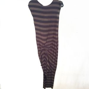 Anthro Language black gold Asymmetrical dr…